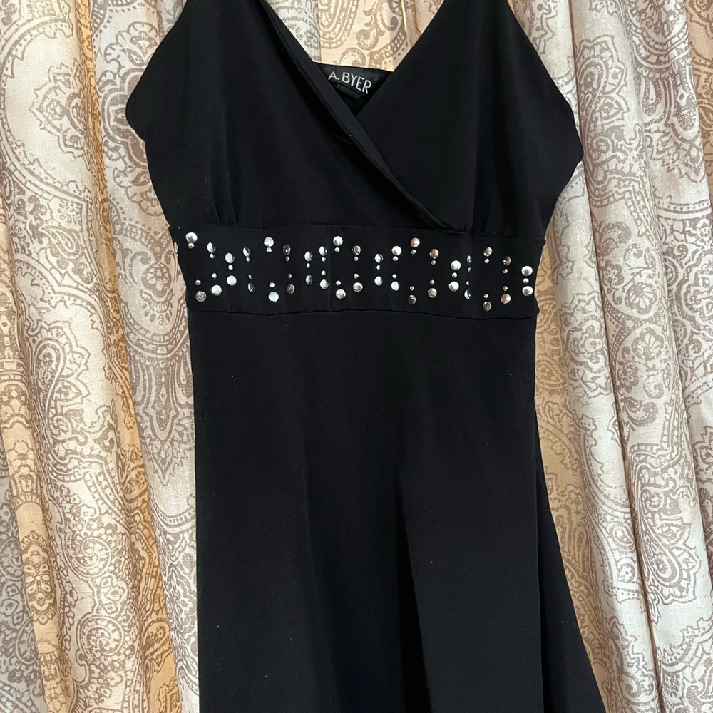 Black studded dress tank! Size Medium!